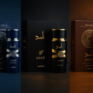 Pack Decants "Lattafa Asad Collection"-(3x5ml) + (2x2.5ml obsequio)<h5>Asad</h5><h5>Asad Zanzibar</h5><h5>Asad Bourbon</h5>