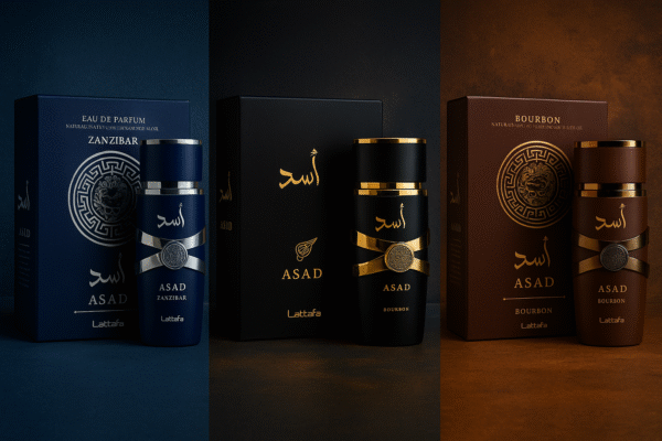 Pack Decants "Lattafa Asad Collection"-(3x5ml) + (2x2.5ml obsequio)<h5>Asad</h5><h5>Asad Zanzibar</h5><h5>Asad Bourbon</h5>