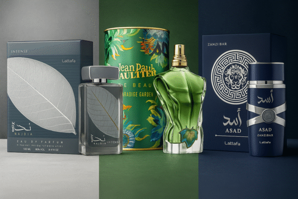 Pack Decants "Garden & Intensity" 3x5ml +(Obsequio  2x2.5ml)<h5>Jean Paul Gaultier Paradise Garden</h5><h5>Lattafa Najdia Intense</h5><h5>Lattafa Asad Zanzibar</h5>
