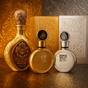 Pack Decants "Oro, Plata y Esplendor" -(3x5ml) + (2x2.5ml obsequio)<h5>Lattafa Fakhar Platinum</h5><h5>Lattafa Fakhar Gold</h5><h5>Lattafa Masa</h5>