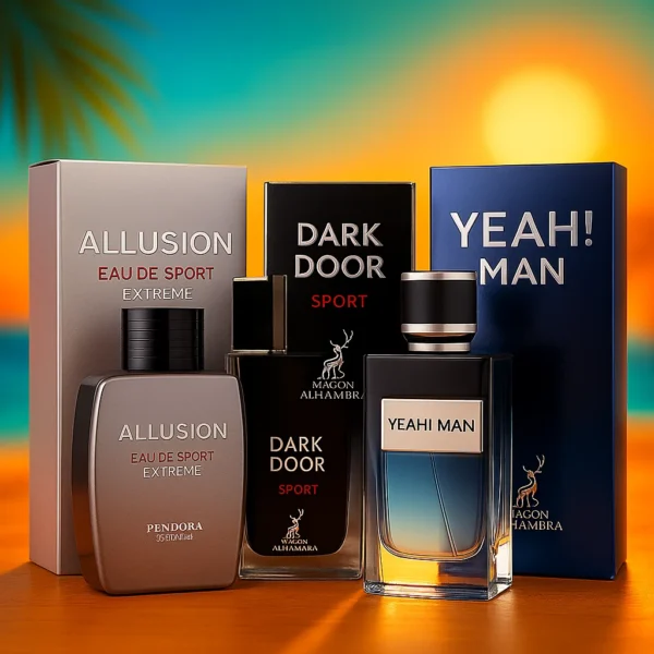Pack Decants "Fresh Impact" 3x5ml (2x2.5ml de obsequio)  <h5>Allusion Sport</h5> <h5>Dark Door Sport</h5> <h5>Yeah Man</h5>